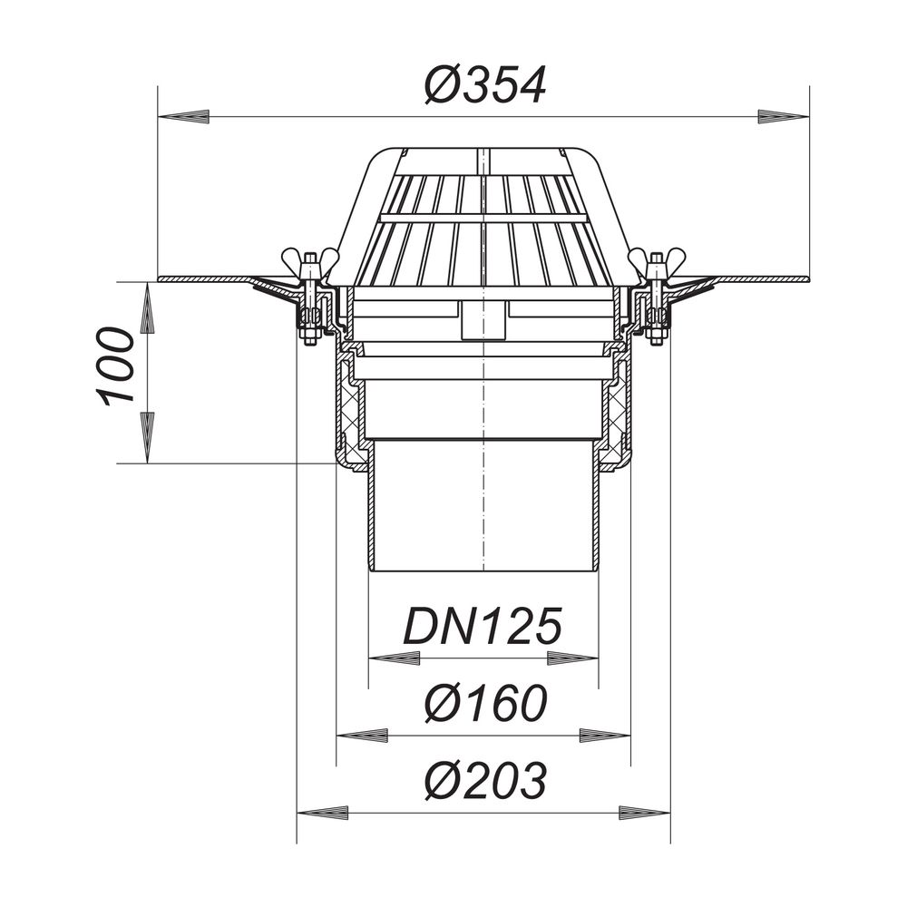 Dallmer Dachablauf 62 Schraubflansch DN 125... DALLMER-621085 4001636621085 (Abb. 2)