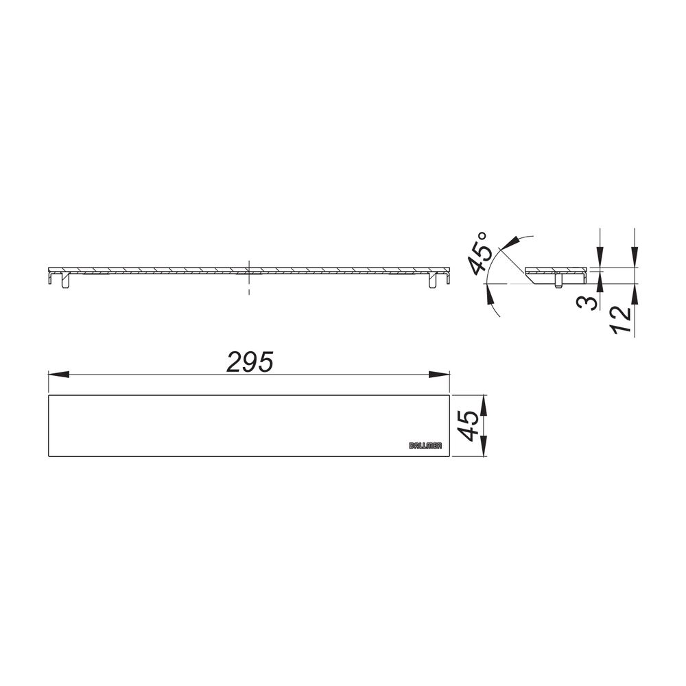 Dallmer CeraWall Individual Abdeckung, Design Mattschwarz... DALLMER-537010 4001636537010 (Abb. 2)