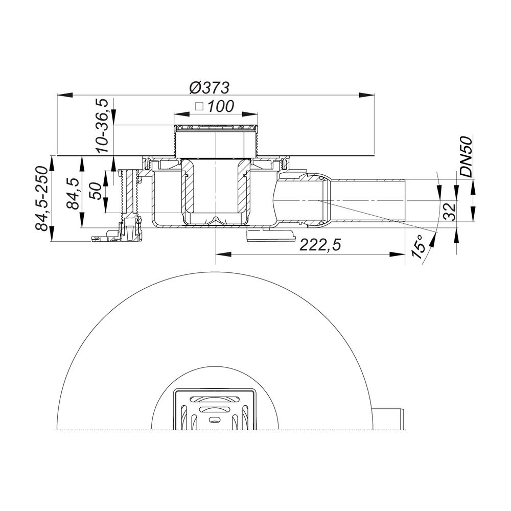 Dallmer DallDrain Select Bodenablauf 100x100mm DN 50... DALLMER-517012 4001636517012 (Abb. 2)