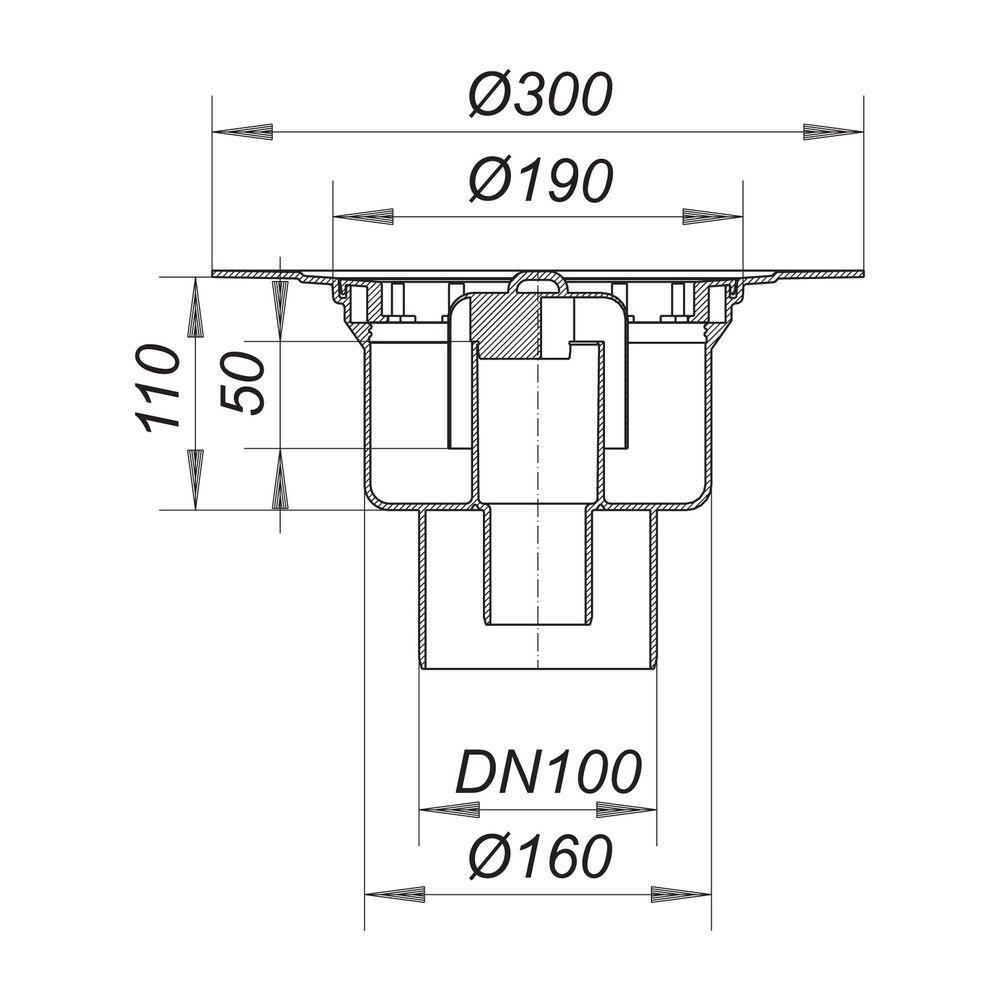 Dallmer Ablaufgehäuse 61 HT DN 100... DALLMER-611062 4001636611062 (Abb. 2)