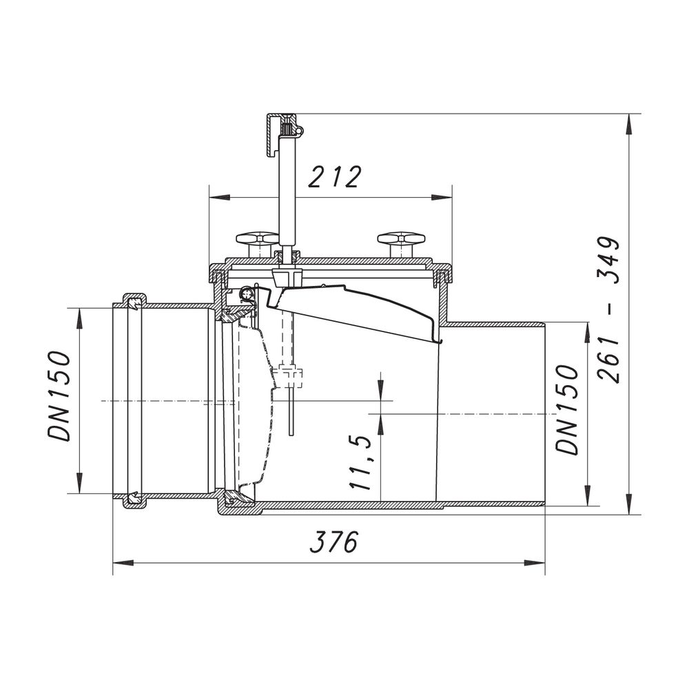 Dallmer Rückstauverschluss Stausafe H DN 150... DALLMER-661197 4001636661197 (Abb. 2)