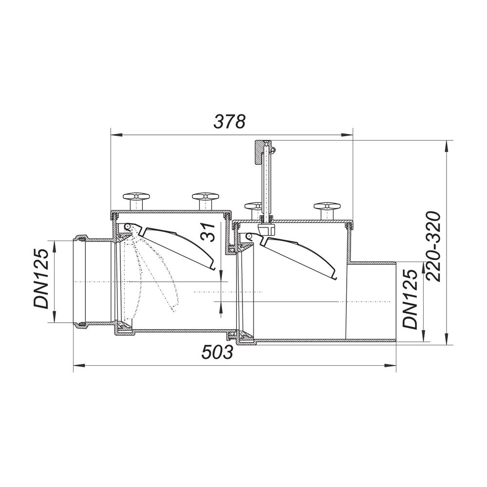 Dallmer Rückstauverschluss Stausafe RS DN 125... DALLMER-661289 4001636661289 (Abb. 2)