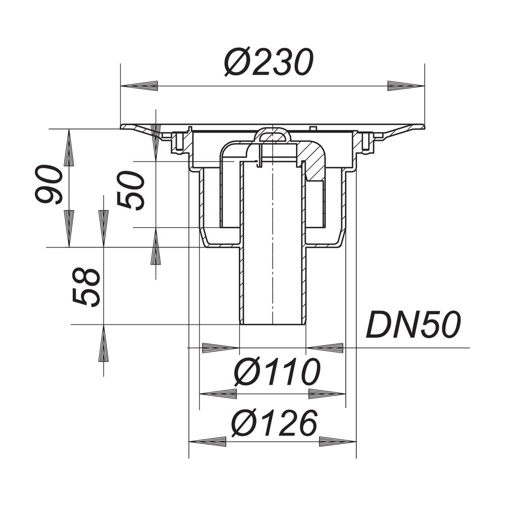 Dallmer Ablaufgehäuse 40S PP DN 50... DALLMER-405128 4001636405128 (Abb. 2)