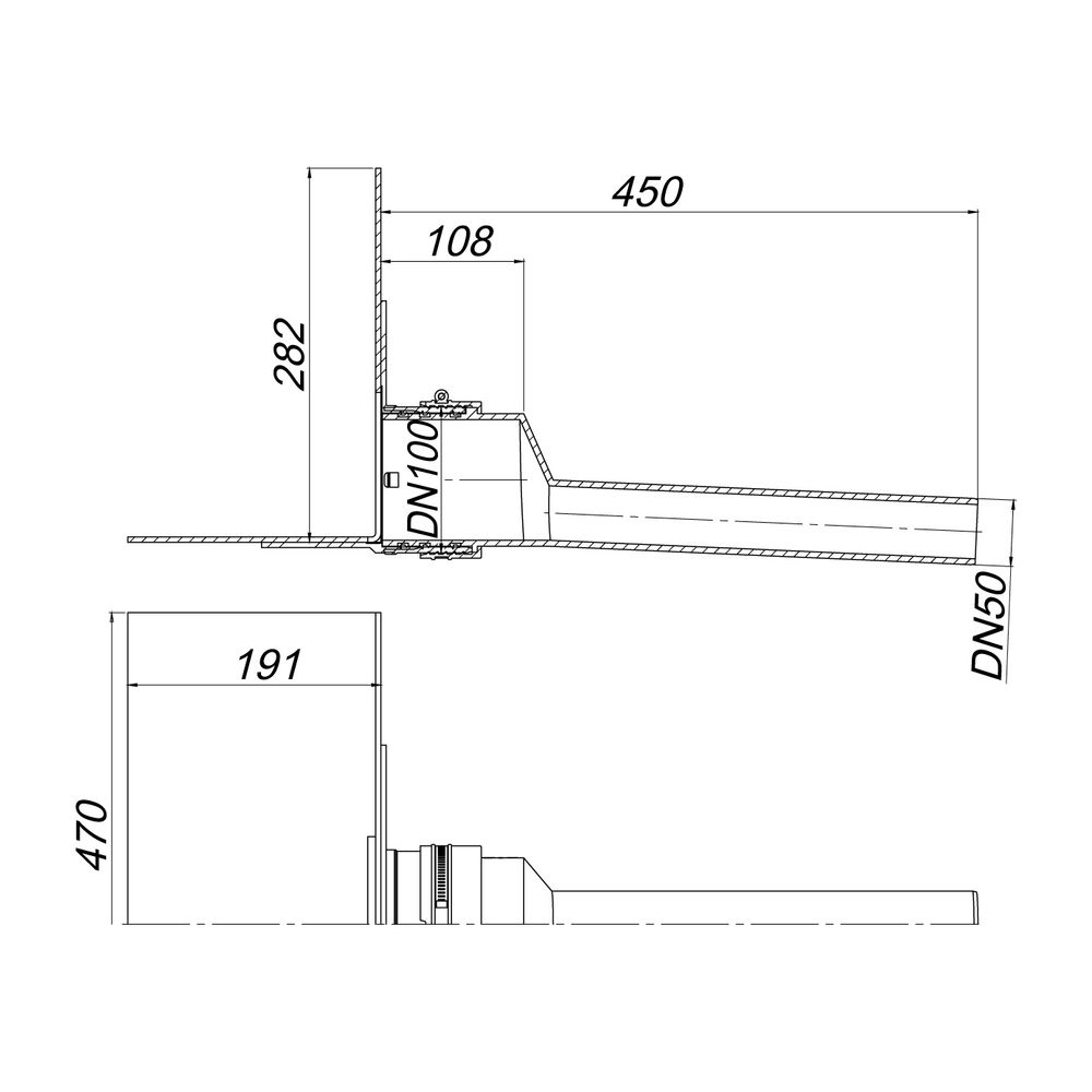 Dallmer Attikaablauf PP DallBit DN 50... DALLMER-635310 4001636635310 (Abb. 2)