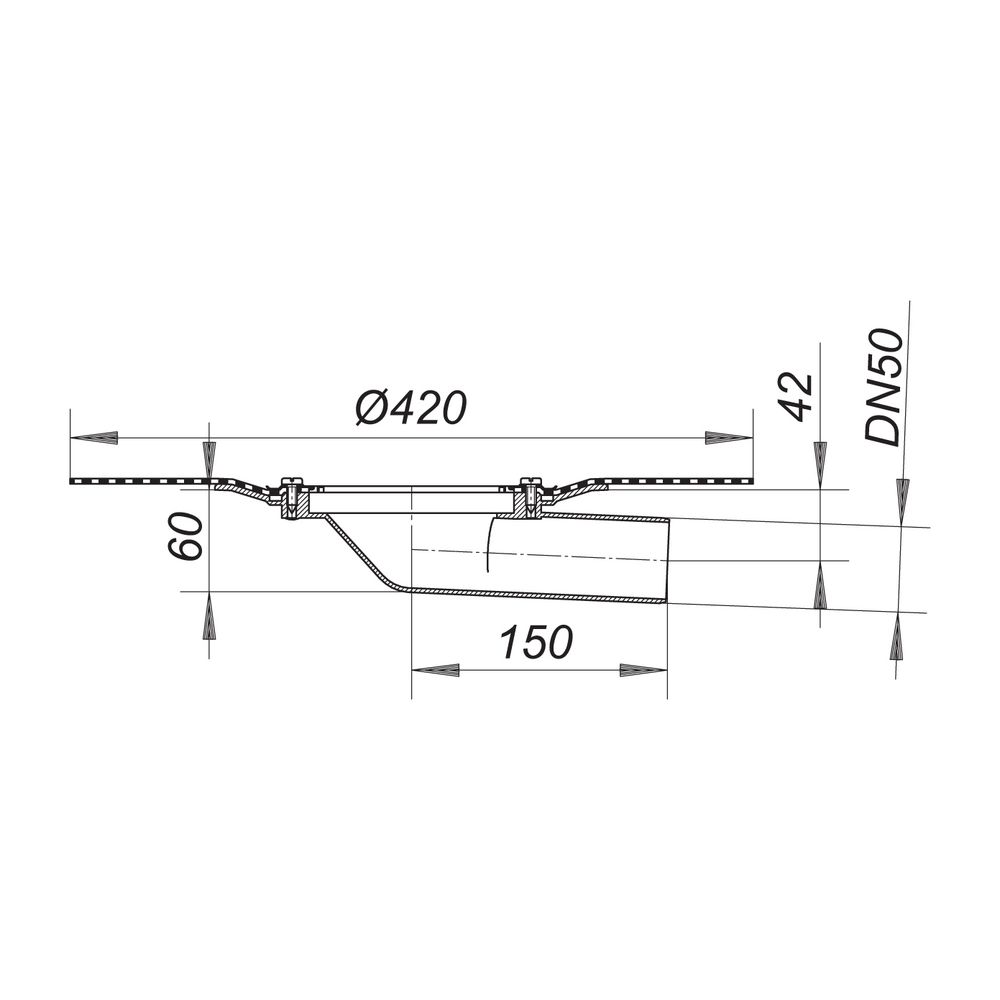 Dallmer Balkonablaufgehäuse 83, DallBit, DN 50, PP, 832023... DALLMER-832023 4001636832023 (Abb. 2)