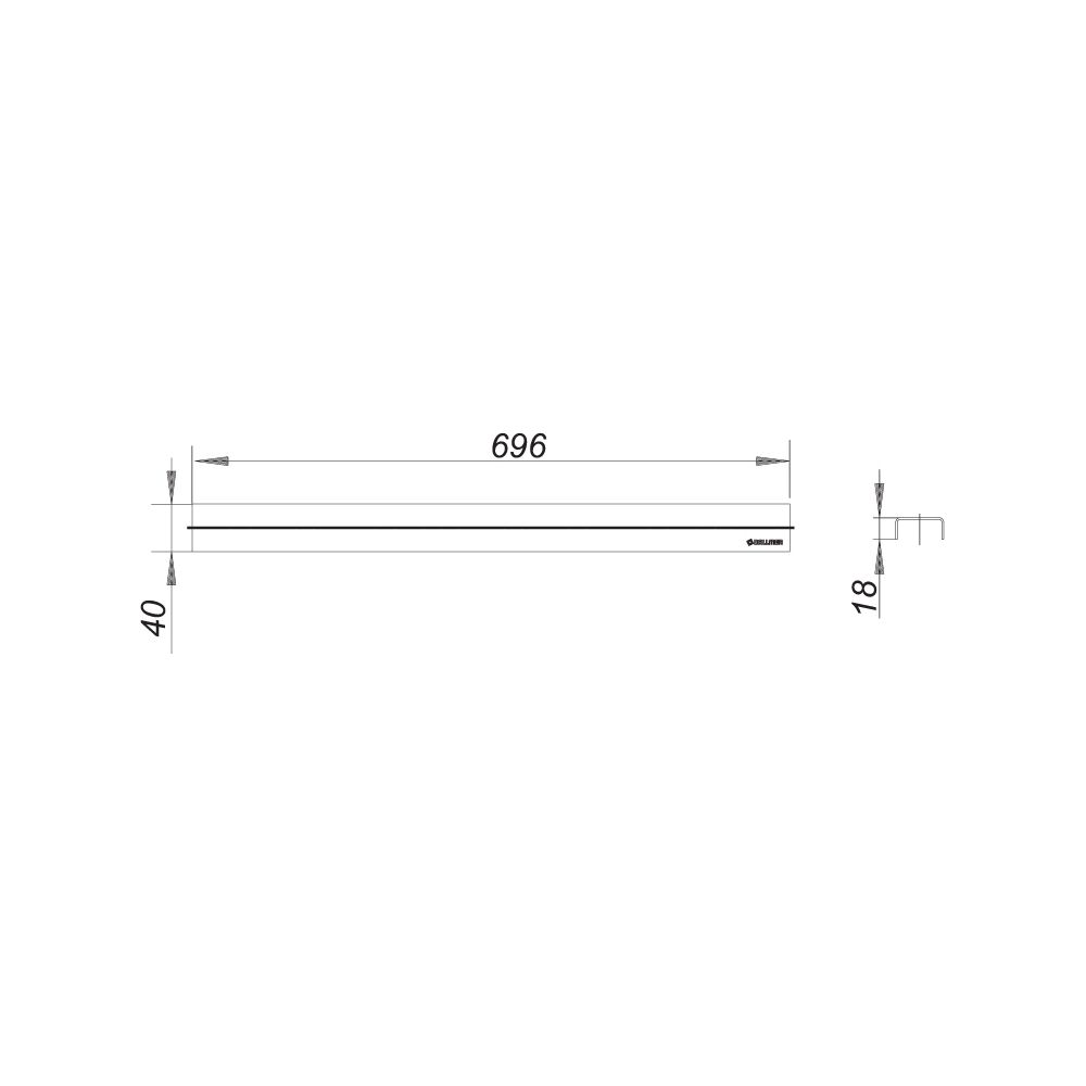 Dallmer CeraLine Standard Abdeckung 700mm... DALLMER-520531 4001636520531 (Abb. 2)