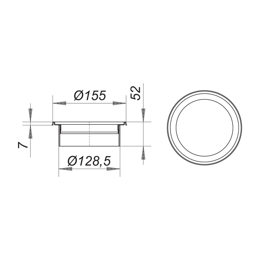 Dallmer V Aufsatzrahmen  d. 155mm... DALLMER-503039 4001636503039 (Abb. 2)