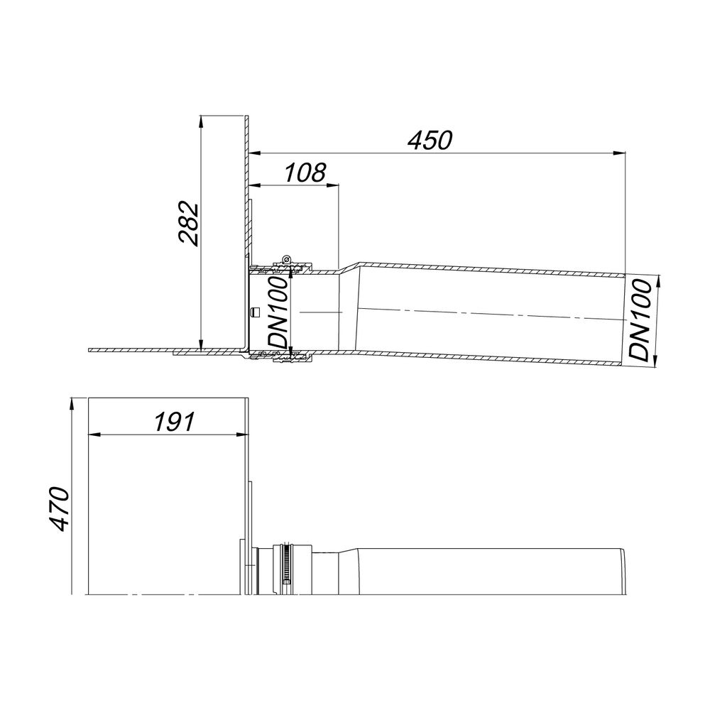 Dallmer Attikaablauf PP DallBit DN 100... DALLMER-635341 4001636635341 (Abb. 2)