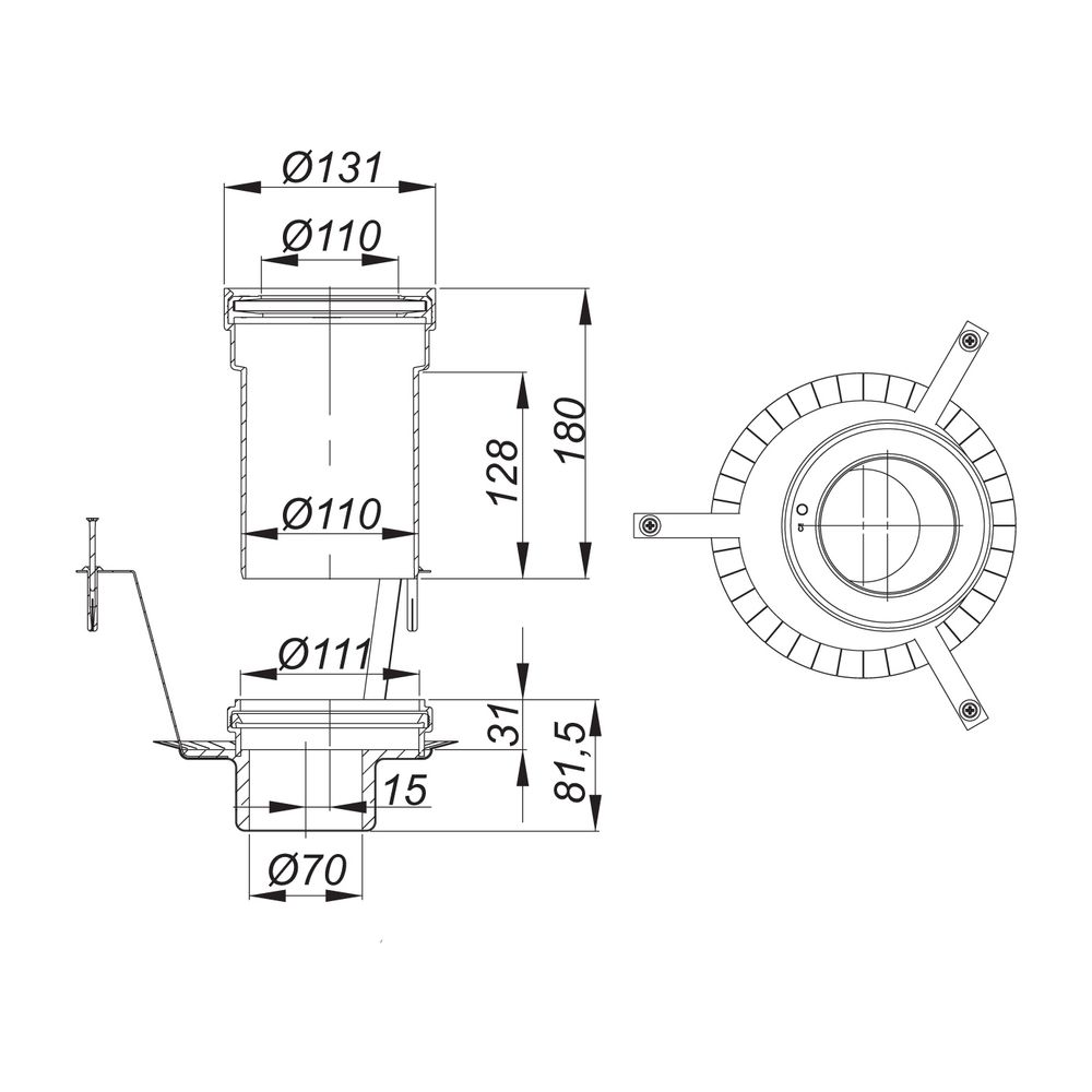 Dallmer Brandschutz-Rohbauelement 11 DN 50... DALLMER-515308 4001636515308 (Abb. 2)