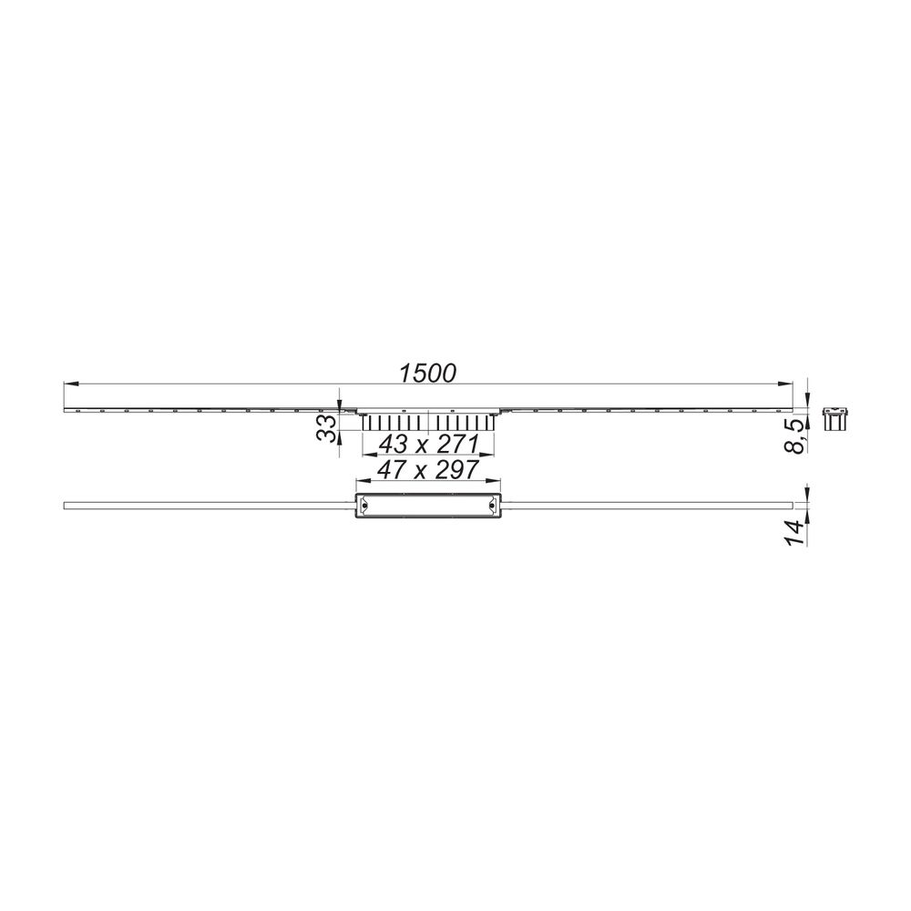 Dallmer CeraFloor Individual Duschrinne 800-1500mm, Edelstahl... DALLMER-537478 4001636537478 (Abb. 2)