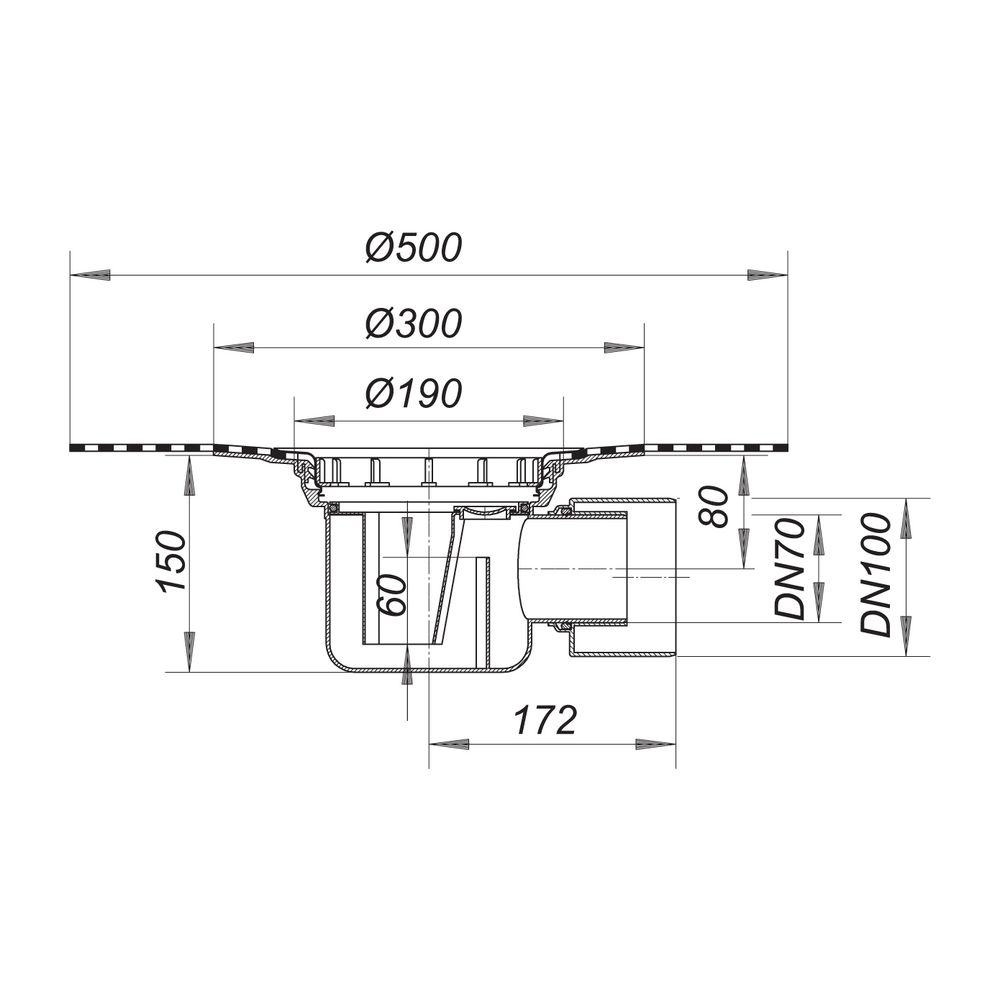 Dallmer Ablaufgehäuse 57 DallBit DN 70/100... DALLMER-572073 4001636572073 (Abb. 2)