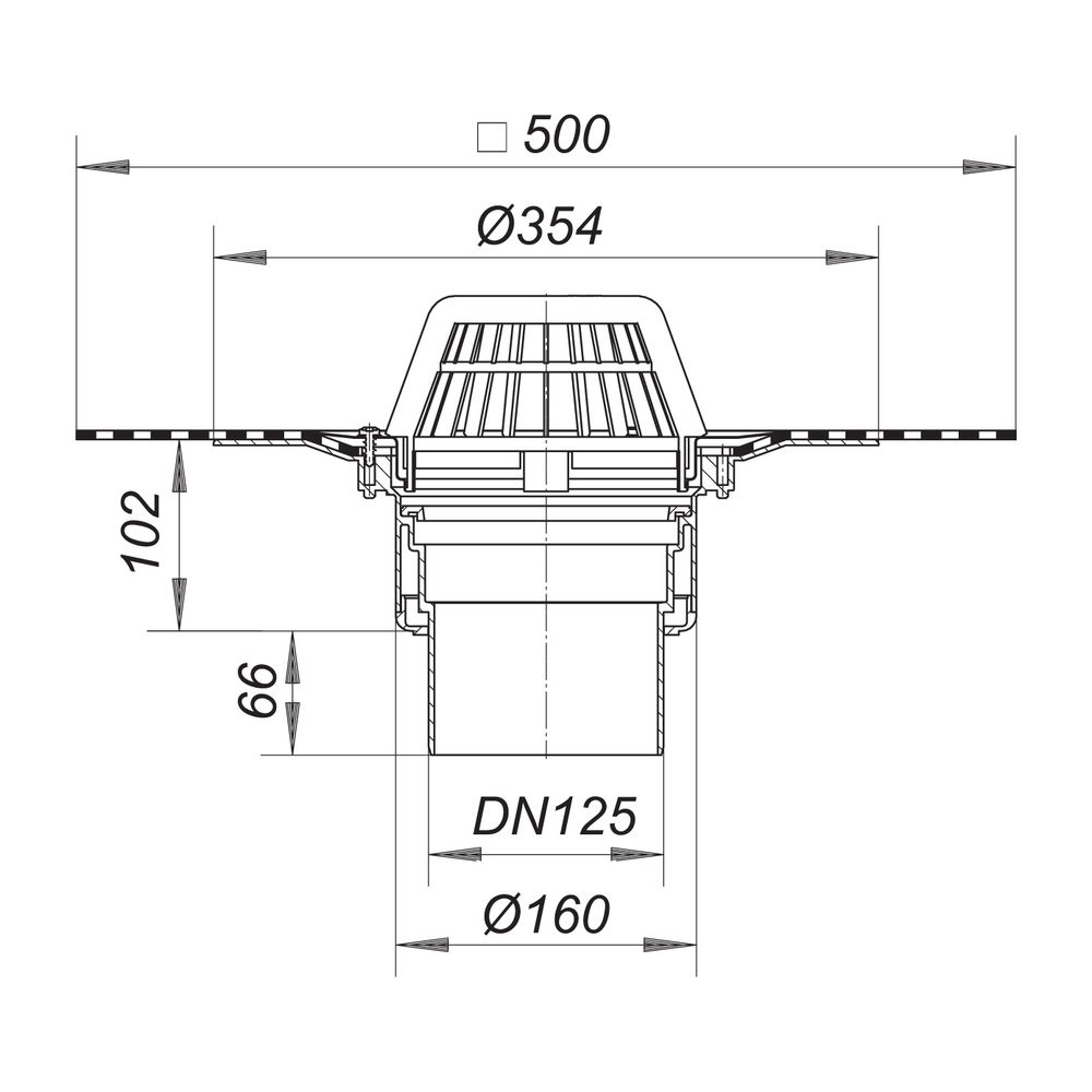 Dallmer Dachablauf 62 DallBit DN 125... DALLMER-622082 4001636622082 (Abb. 2)