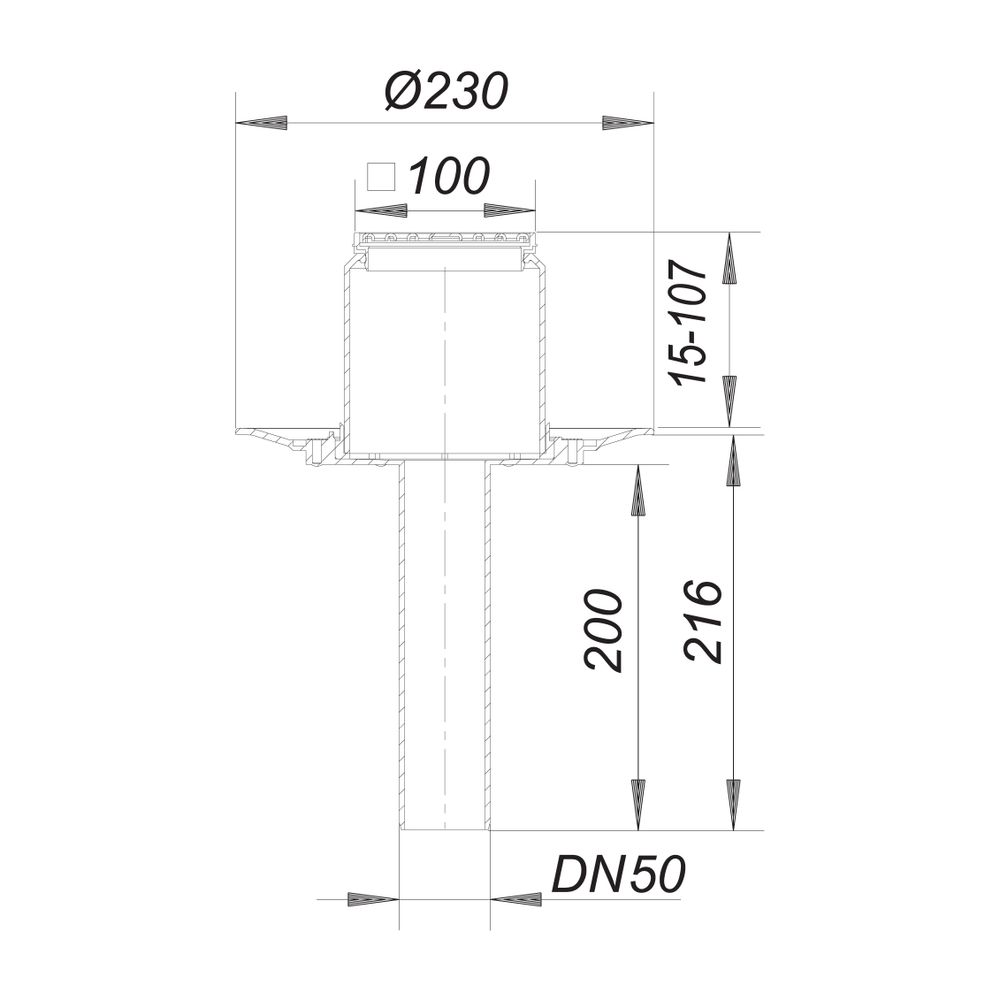 Dallmer Balkonablauf 84 E 100x100mm DN 50... DALLMER-831101 4001636831101 (Abb. 2)