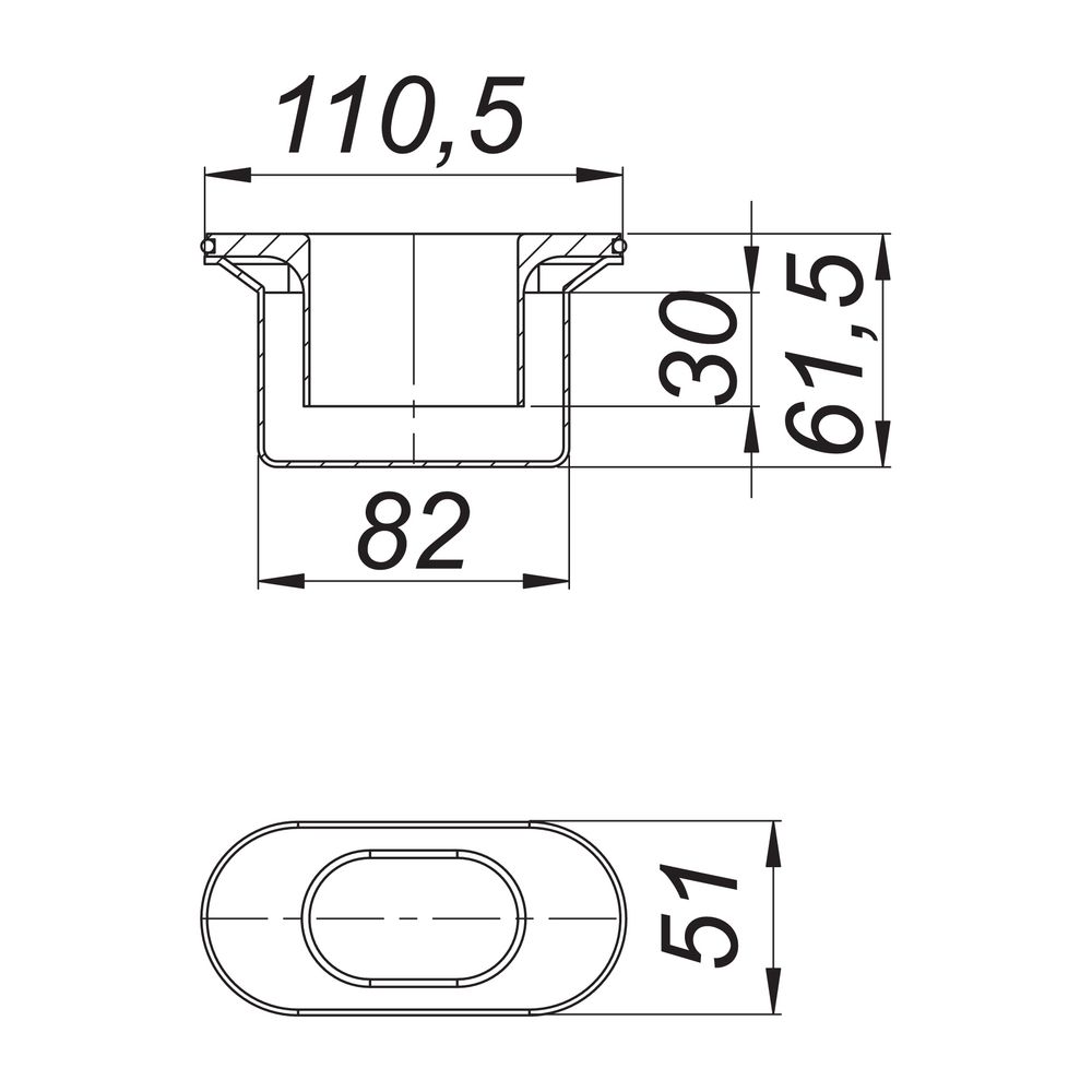 Dallmer Geruchverschluss für Duschrinnen CeraLine Plan... DALLMER-520852 4001636520852 (Abb. 2)