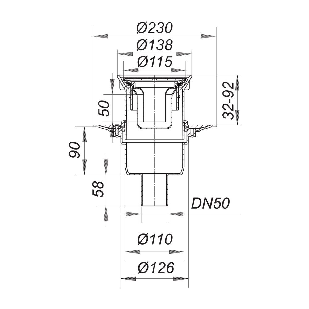 Dallmer Bodenablauf 30 ERP 12 d. 115mm DN 50... DALLMER-405326 4001636405326 (Abb. 2)