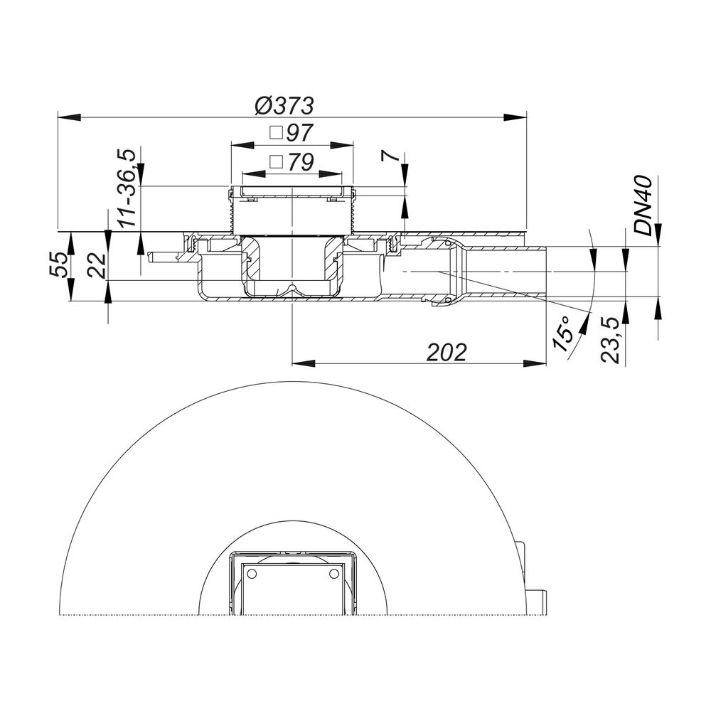 Dallmer DallDrain Individual Plan OM Bodenablauf 100x100mm DN 40... DALLMER-517760 4001636517760 (Abb. 2)