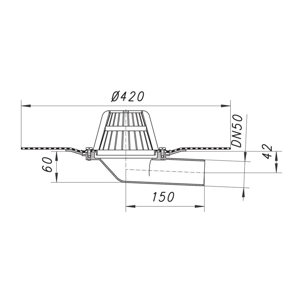 Dallmer Dachablauf 83 D DallBit DN 50... DALLMER-832627 4001636832627 (Abb. 2)