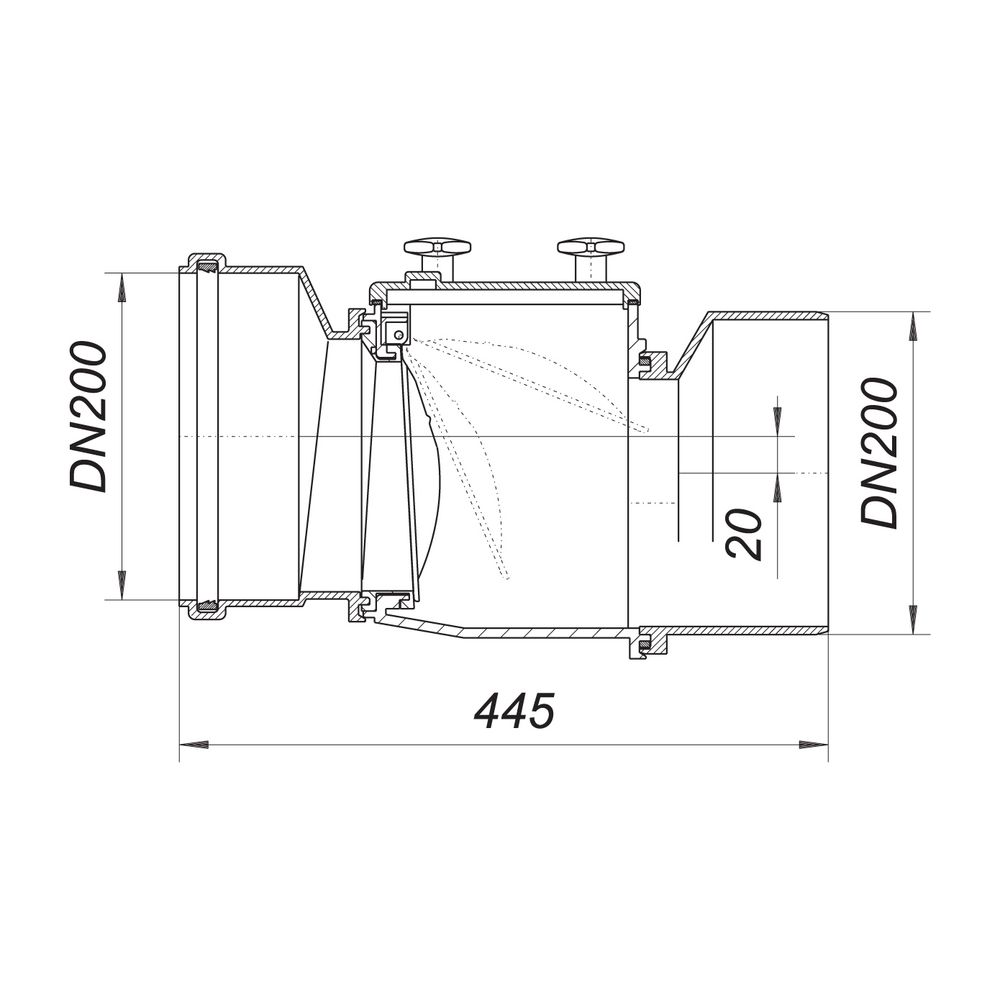 Dallmer Stausafe Rückstauverschluss E DN 200... DALLMER-660008 4001636660008 (Abb. 2)