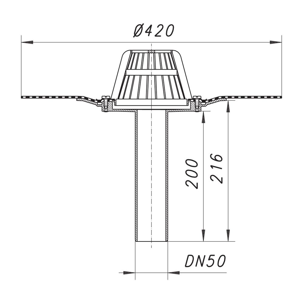 Dallmer Dachablauf 84 D DallBit DN 50... DALLMER-832726 4001636832726 (Abb. 2)