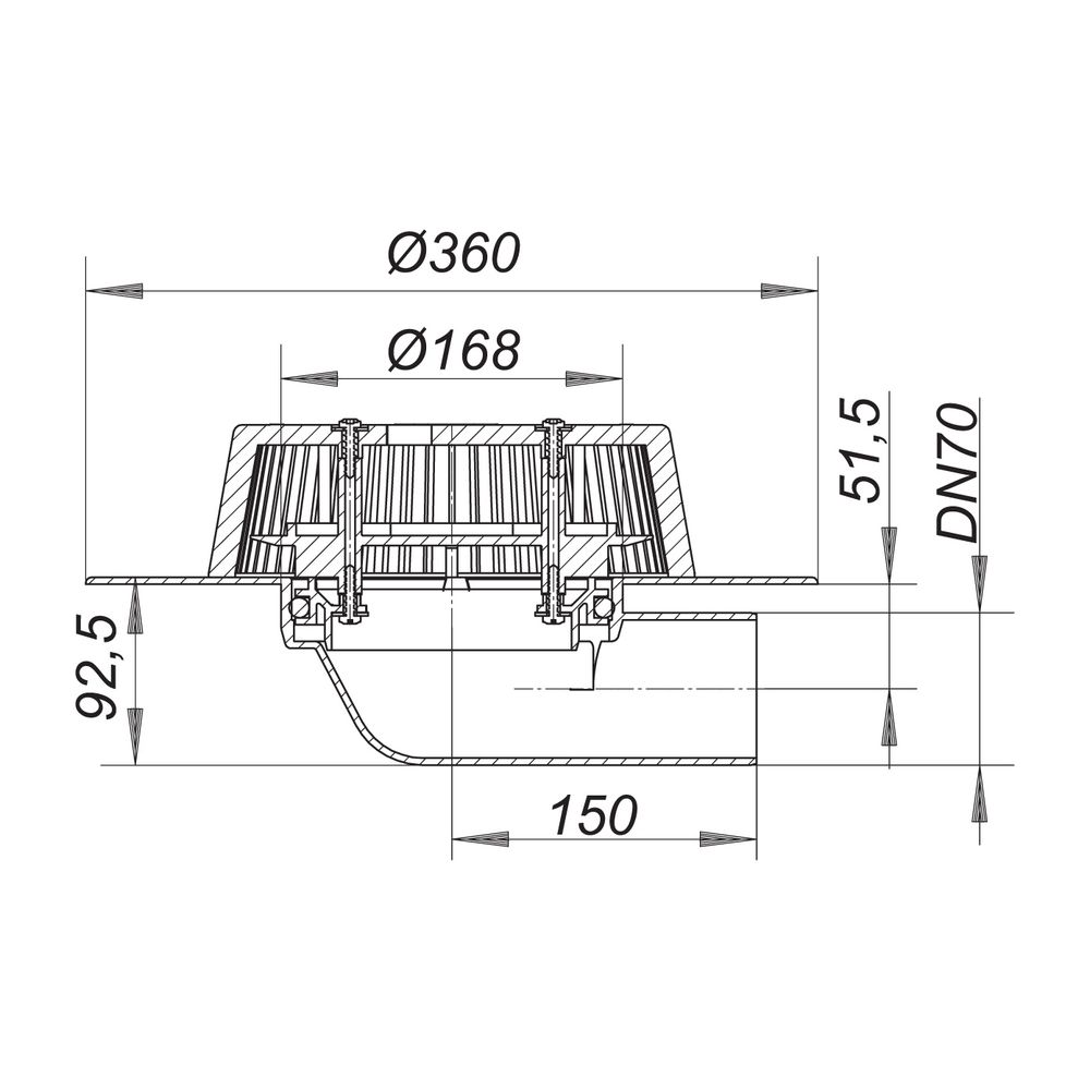 Dallmer Power Dachablauf 86.0 FPO-PP DN 70... DALLMER-641137 4001636641137 (Abb. 2)