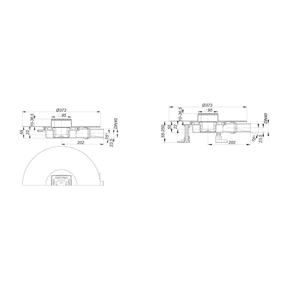 Dallmer DallDrain Pure Plan OM Bodenablauf 100x100mm DN 40... DALLMER-517586 4001636517586 (Abb. 2)