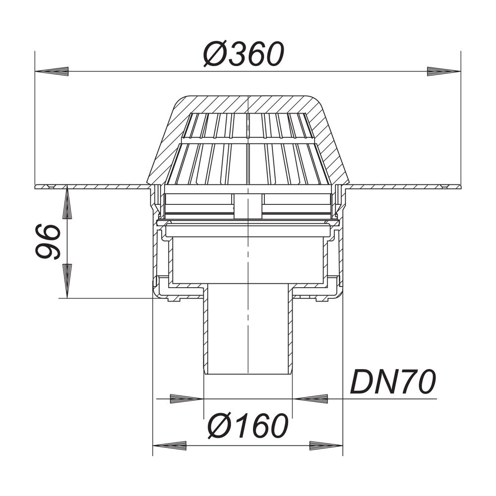 Dallmer Dachablauf 62 PVC, DN 70... DALLMER-623041 4001636623041 (Abb. 2)