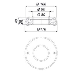 Dallmer Brandschutzelement, DallBit, DN 70, PP-Niro/Edelstahl, 545039... DALLMER-545039 4001636545039 (Abb. 1)