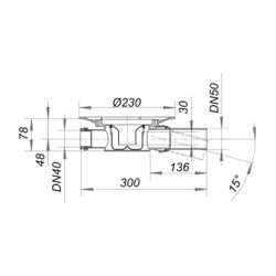 Dallmer Ablaufgehäuse 42 S DN 50, Zulauf DN 40... DALLMER-420022 4001636420022 (Abb. 1)