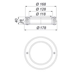 Dallmer Brandschutzelement, DallBit, DN 100, PP-Niro/Edelstahl, 545046... DALLMER-545046 4001636545046 (Abb. 1)
