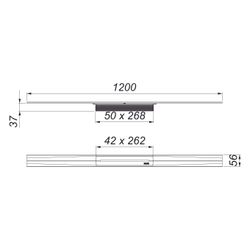Dallmer CeraFloor Pure Duschrinne 1200mm, Edelstahl, 538222... DALLMER-538222 4001636538222 (Abb. 1)