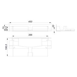 Dallmer DallFlex/CeraFlex Plan Schallschutzelement, 450x196,5x70mm, 539106... DALLMER-539106 4001636539106 (Abb. 1)