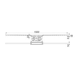 Dallmer CeraFloor Individual Duschrinne 800-1500mm, Messing matt... DALLMER-537744 4001636537744 (Abb. 1)