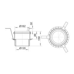 Dallmer Brandschutz-Rohbauelement 5 DN 70/100... DALLMER-515056 4001636515056 (Abb. 1)