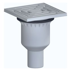 Dallmer Duschablauf 49 KE DN 50, 150x150mm, senkrecht, ABS/Edelstahl, 480224... DALLMER-480224 4001636480224 (Abb. 1)