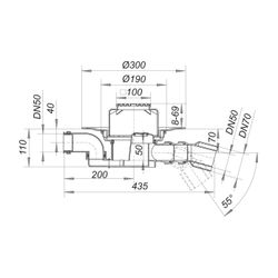 Dallmer Bodenablauf 55 E 100x100mm DN 50/70... DALLMER-551153 4001636551153 (Abb. 1)