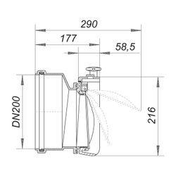 Dallmer Rohrklappe DN 200... DALLMER-660305 4001636660305 (Abb. 1)