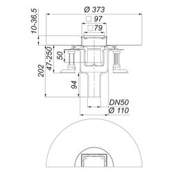 Dallmer DallDrain Individual Bodenablauf senkrecht, 100x100mm, ABS/PP/Edelstahl, DN 50/... DALLMER-517203 4001636517203 (Abb. 1)