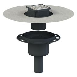 Dallmer DallDrain Pure senkrecht OM Bodenablauf 100x100mm, DN 50, ABS/PP/Edelstahl, 517... DALLMER-517685 4001636517685 (Abb. 1)