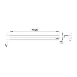 Dallmer CeraLine Design matt Abdeckung 1100mm... DALLMER-520685 4001636520685 (Abb. 1)