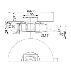 Dallmer DallDrain Select Bodenablauf 120x120mm DN 50... DALLMER-517036 4001636517036 (Abb. 1)