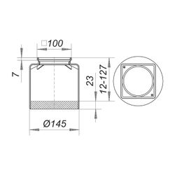 Dallmer ECS 15 Aufsatzrahmen 100x100mm... DALLMER-500564 4001636500564 (Abb. 1)