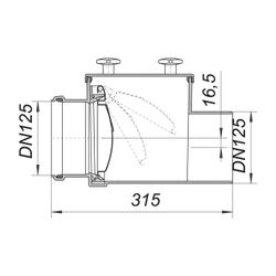 Dallmer Rückstauverschluss Stausafe E DN 125... DALLMER-661081 4001636661081 (Abb. 1)