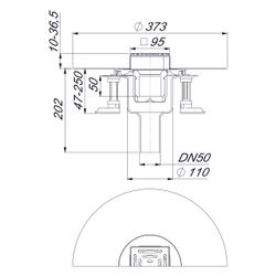 Dallmer DallDrain Pure senkrecht Bodenablauf 100x100mm, DN 50/100, ABS/PP/Edelstahl, 51... DALLMER-517128 4001636517128 (Abb. 1)