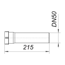Dallmer Verlängerungsrohr V 5 DN 50 215mm lang... DALLMER-090522 4001636090522 (Abb. 1)