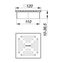 Dallmer DallDrain Select Aufsatz 120x120mm... DALLMER-517296 4001636517296 (Abb. 1)