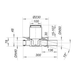 Dallmer Bodenablauf 42 SE DN 50 100x100mm, Zulauf DN 40... DALLMER-420121 4001636420121 (Abb. 1)