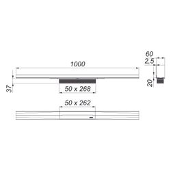 Dallmer CeraWall Pure Duschrinne 1000mm, Edelstahl, 538482... DALLMER-538482 4001636538482 (Abb. 1)