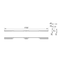 Dallmer CeraWall Individual Duo Duschrinne 1700mm... DALLMER-536068 4001636536068 (Abb. 1)