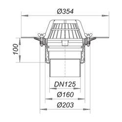 Dallmer Dachablauf 62 Schraubflansch DN 125... DALLMER-621085 4001636621085 (Abb. 1)