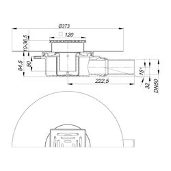 Dallmer DallDrain Select OM Bodenablauf 120x120mm DN 50... DALLMER-517579 4001636517579 (Abb. 1)